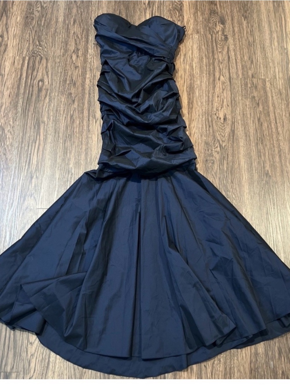 Teri Jon Strapless Navy Mermaid Gown
